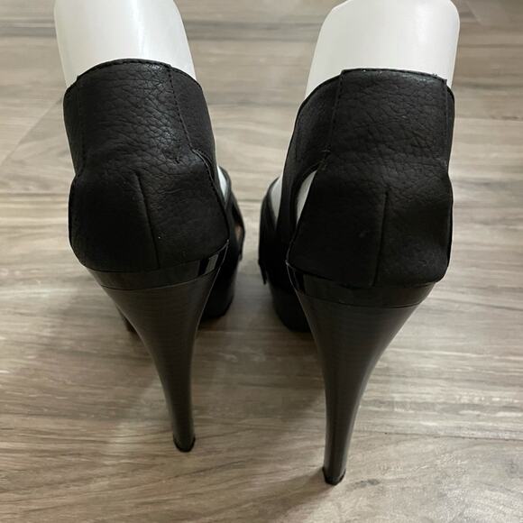 Michael Antonio black peep toe platform heels size 8.5 - Picture 5 of 10